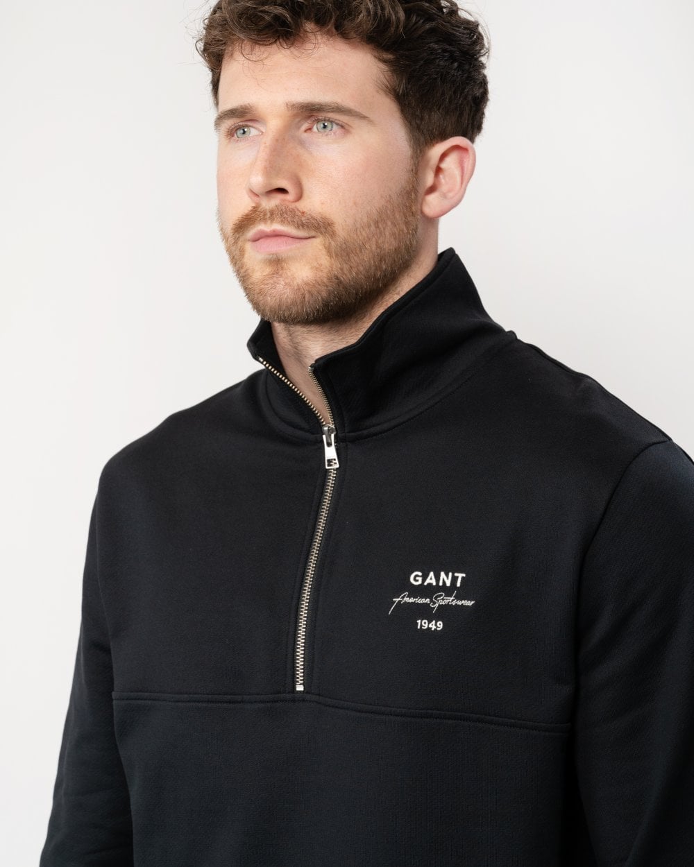 GANT GANT Mens Logo Script Jersey Half zip