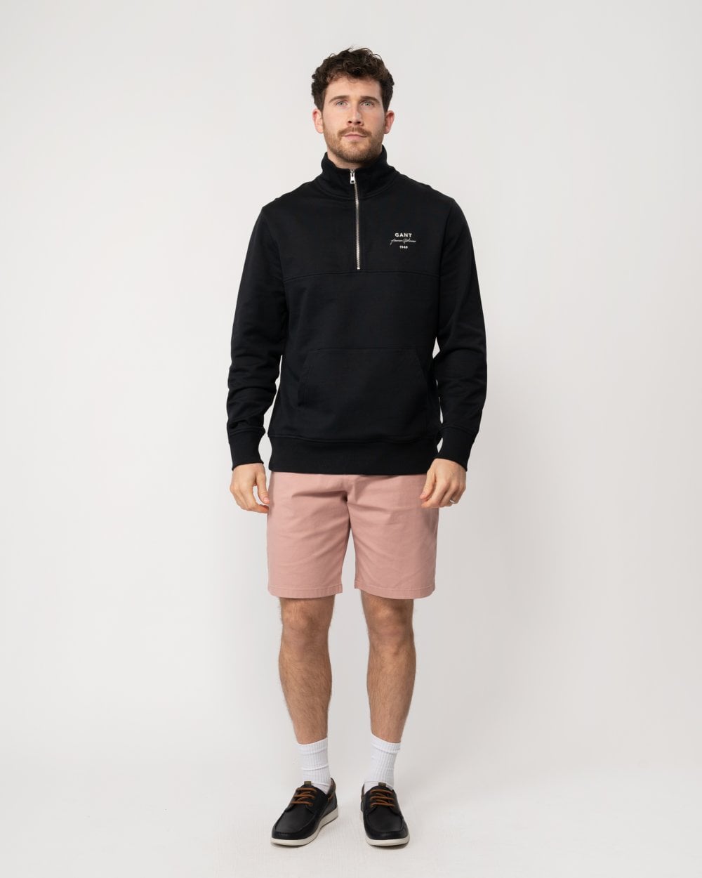 GANT GANT Mens Logo Script Jersey Half zip