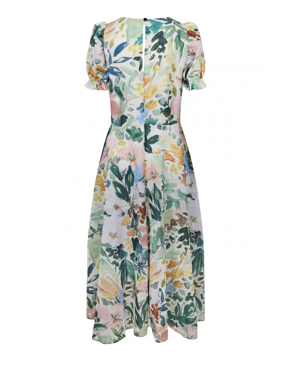 Ted Baker Deliyla Womens High Low Hem Dress With Puff Sleeve