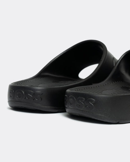 BOSS Orange Darian Mens Lightweight EVA Slides with Logo Strap - Black 001