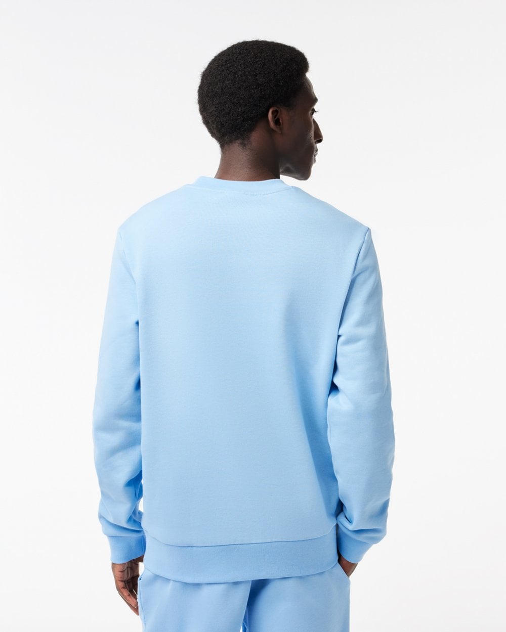 Lacoste Mens Crew Neck Fleece Sweatshirt - Pale Blue HBP