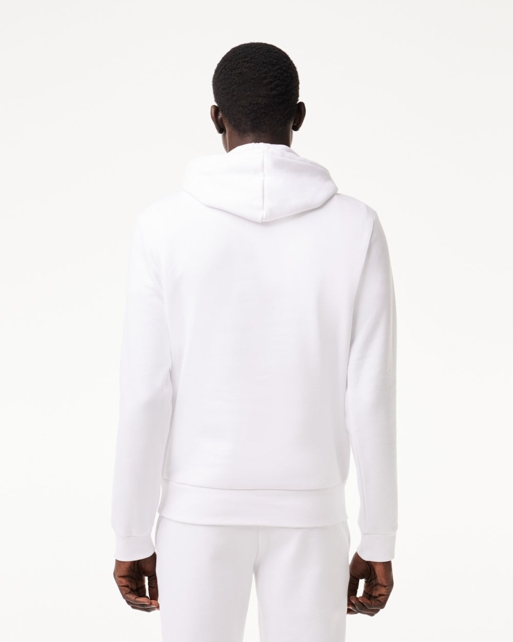 Lacoste Mens Fleece Hoodie - White 001