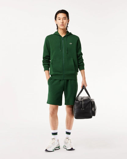 Lacoste Mens Fleece Full-Zip Hoodie - Green 132