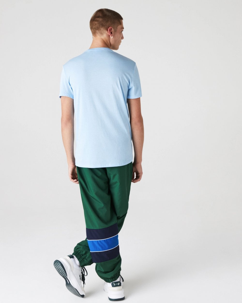 Lacoste Mens Crew Neck Pima Cotton Jersey T-Shirt - Pale Blue HBP