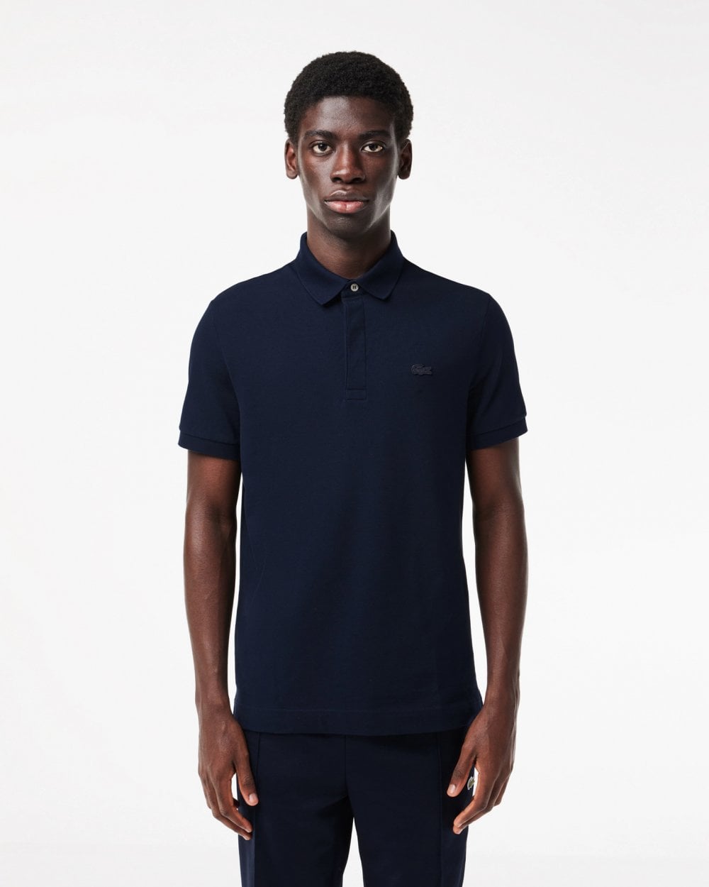 Lacoste Smart Paris Mens Stretch Cotton Polo Shirt - Midnight Blue 166