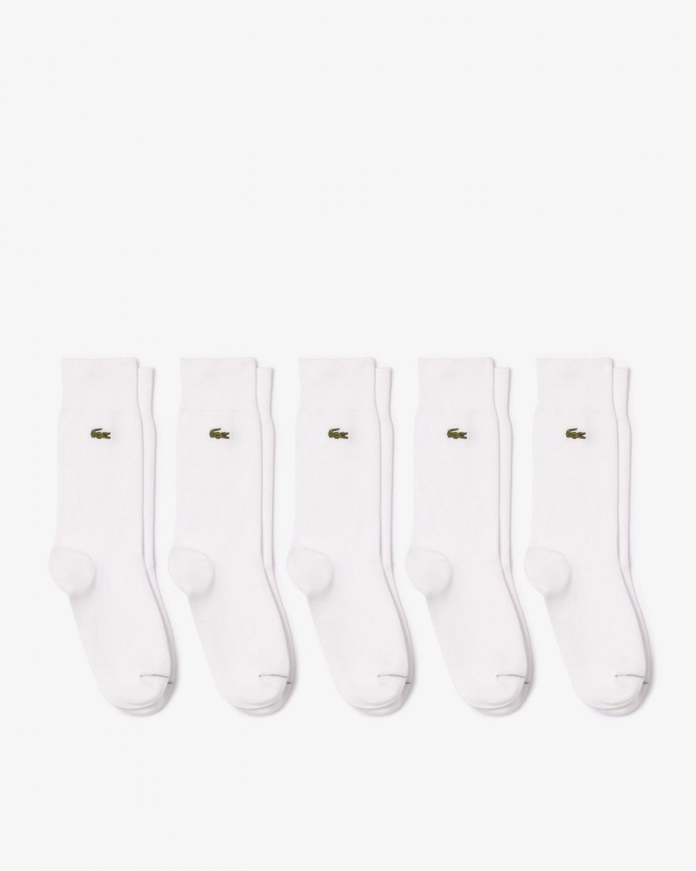 Lacoste Mens 5-Pack High-Cut Organic Cotton Socks