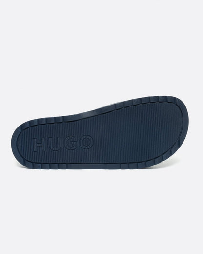 HUGO Match Mens Slides With Logo Strap NOS - Dark Blue 405