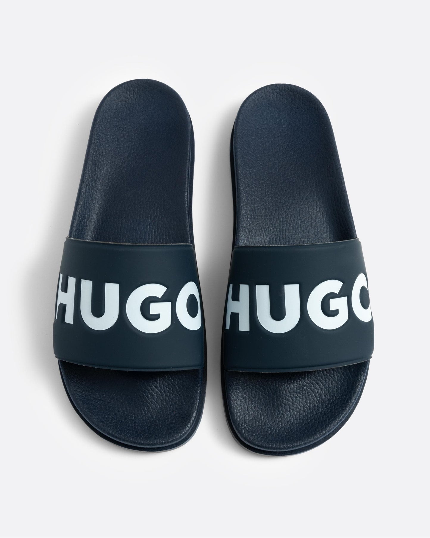 HUGO Match Mens Slides With Logo Strap NOS - Dark Blue 405