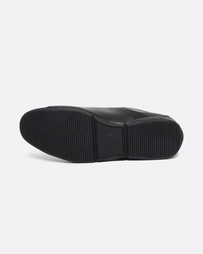 BOSS Orange Saturn Mens Low Profile Leather Trainers With Odour-Control Lining NOS - Black 001