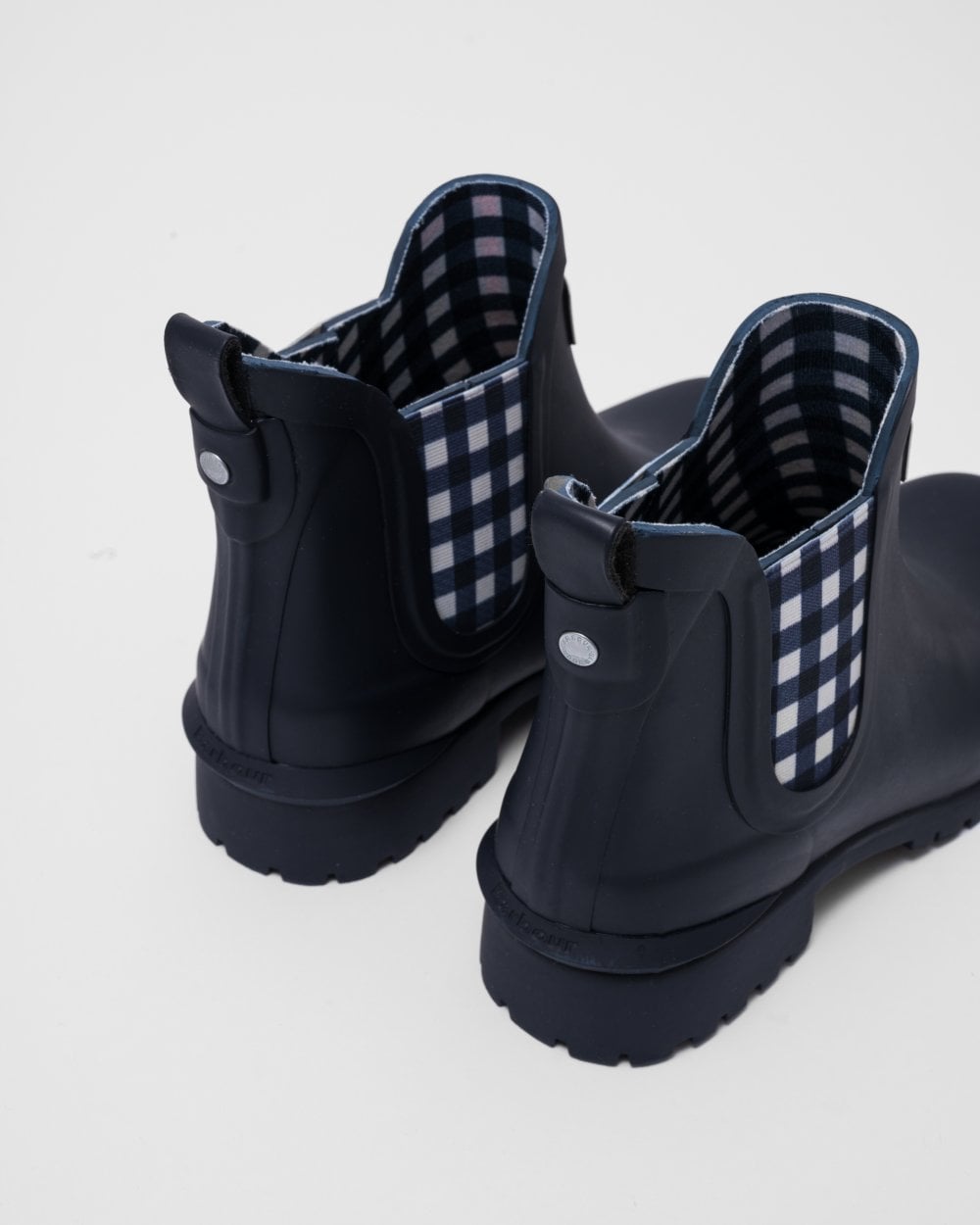 Barbour Wilton Womens Wellingtons - Navy/Check
