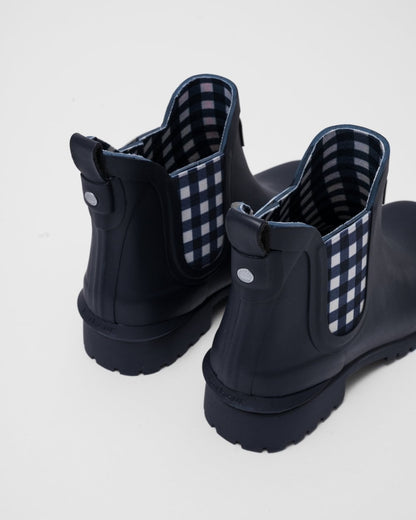 Barbour Wilton Womens Wellingtons - Navy/Check