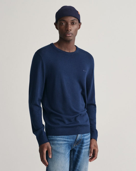 GANT Mens Extrafine Merino Wool Crew Neck Jumper