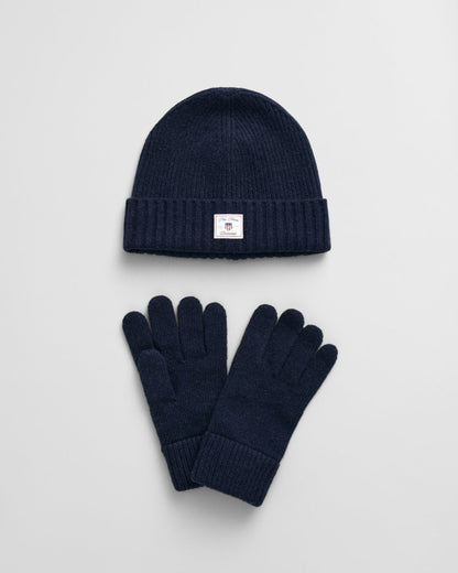 GANT Mens Beanie & Gloves Gift Set