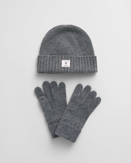 GANT Mens Beanie & Gloves Gift Set