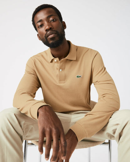 Lacoste Original L.12.12 Mens Long Sleeve Cotton Polo Shirt - Viennese 02S