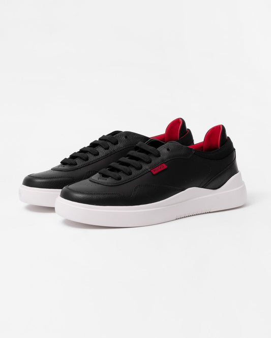 HUGO Blake Leather Lace-Up Trainers with Pop Colour Details