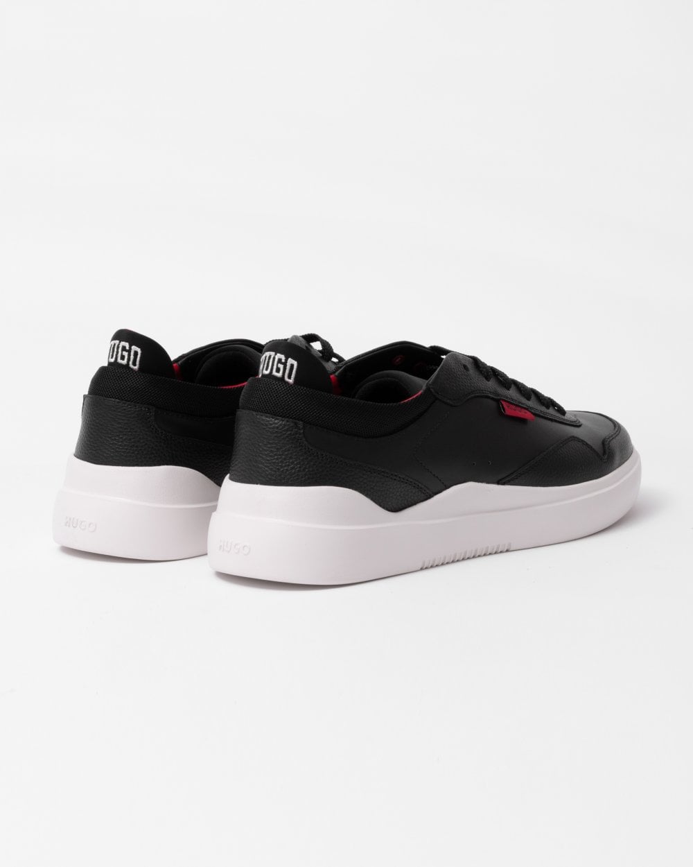 HUGO Blake Leather Lace-Up Trainers with Pop Colour Details
