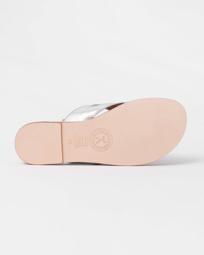 Penelope Chilvers Tai Metallic Womens Flip Flop - 005 Silver