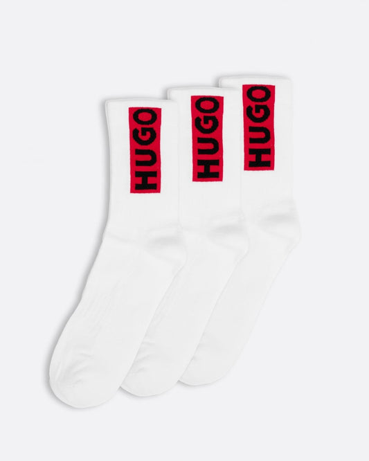 HUGO HUGO 3 Pack QS Logo Design Mens Combed Cotton Socks