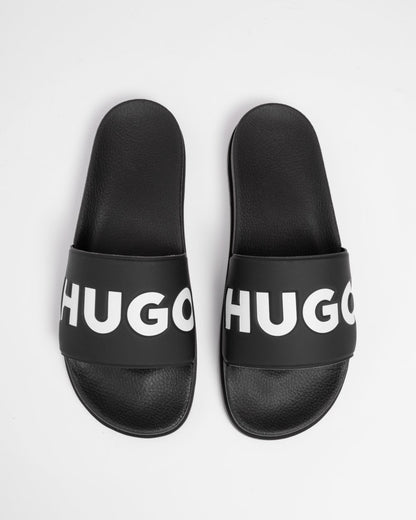 HUGO Match Mens Slides With Logo Strap NOS - Black 002