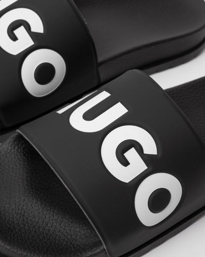 HUGO Match Mens Slides With Logo Strap NOS - Black 002