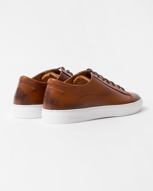Oliver Sweeney Sirolo Mens Calf Leather Lightweight Trainers - Tan