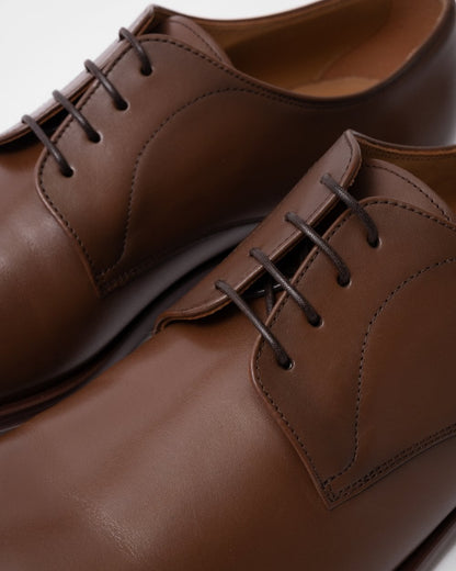 BOSS Orange Lisbon Mens Leather Derby Shoes With Leather Lining - Medium Brown 210