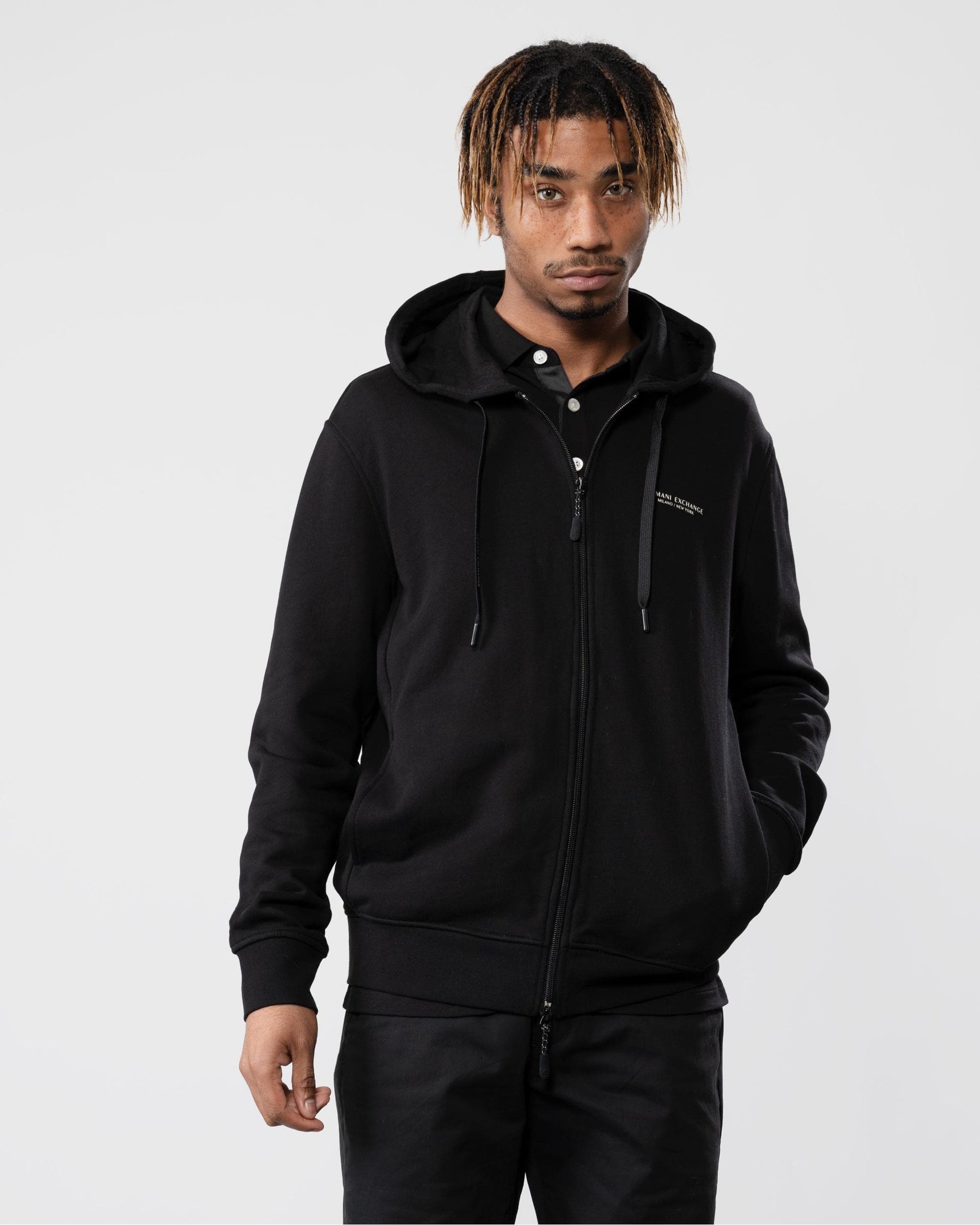 Armani Exchange Armani Exchange Mens Milano/New York Zip Up Hoodie 
