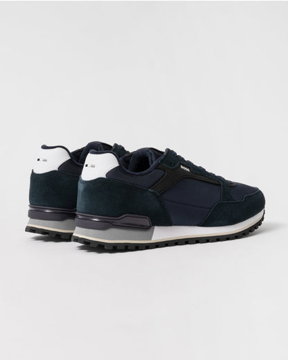 BOSS Orange Parkour-L Mens Suede/Mesh Trainers - Dark Blue 401