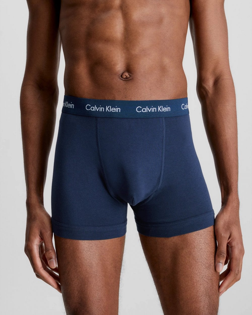 Calvin Klein Cotton Stretch Mens Trunk 3 Pack - Black/Blue/Blue