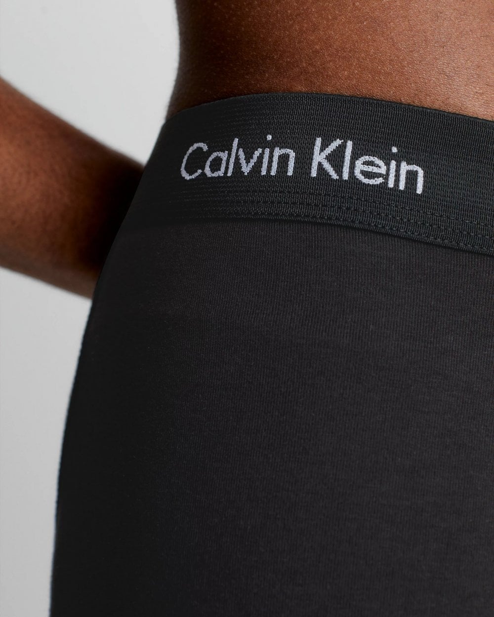 Calvin Klein Cotton Stretch Mens Trunk 3 Pack - Black/Blue/Blue
