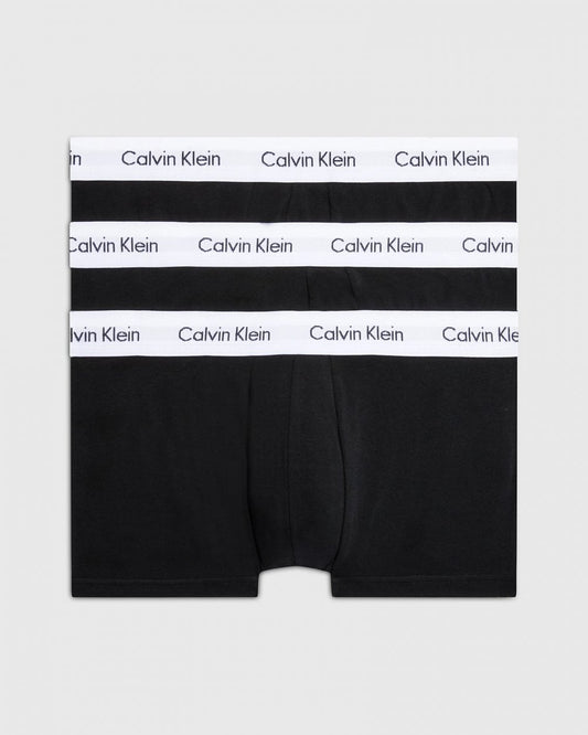 Calvin Klein Cotton Stretch Mens Low Rise Trunk 3 Pack - Black