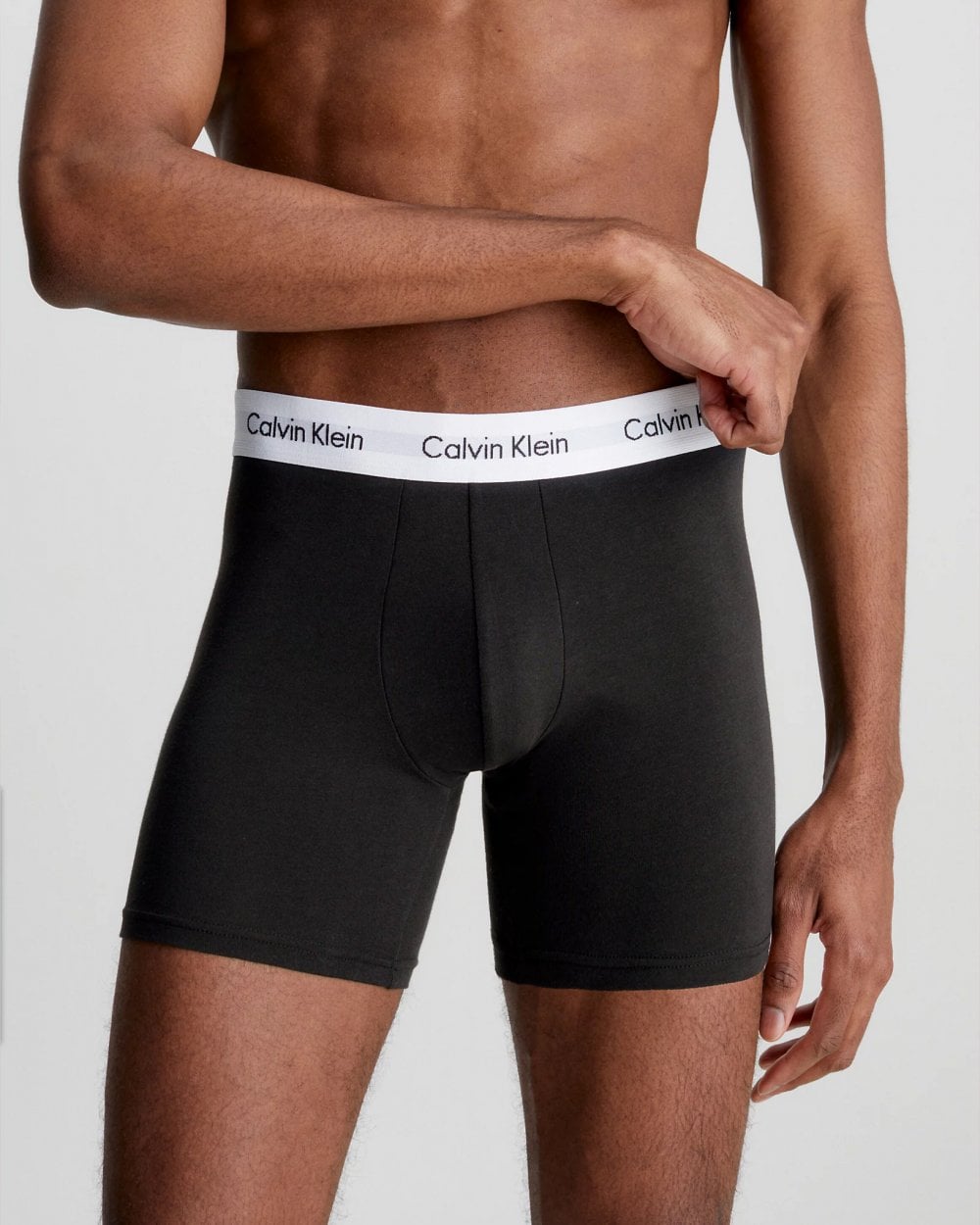 Calvin Klein Cotton Stretch Mens Boxer Brief 3 Pack - Black