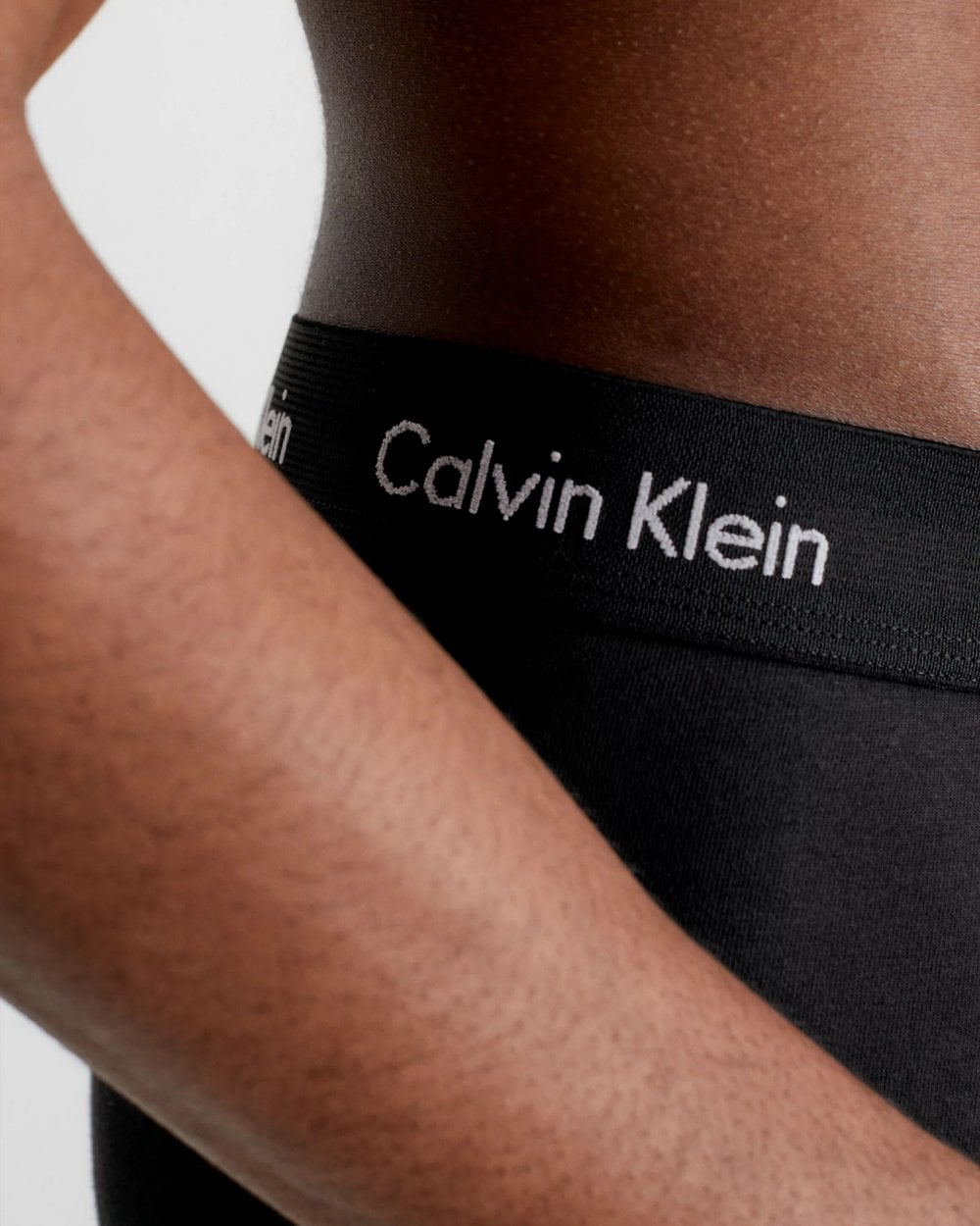 Calvin Klein Cotton Stretch Mens Boxer Brief 3 Pack - Black/Black