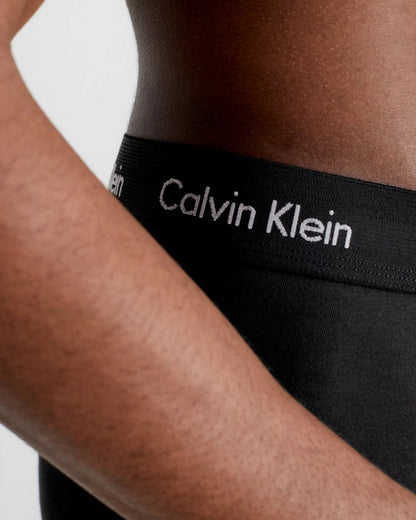 Calvin Klein Cotton Stretch Mens Boxer Brief 3 Pack - Black/Black