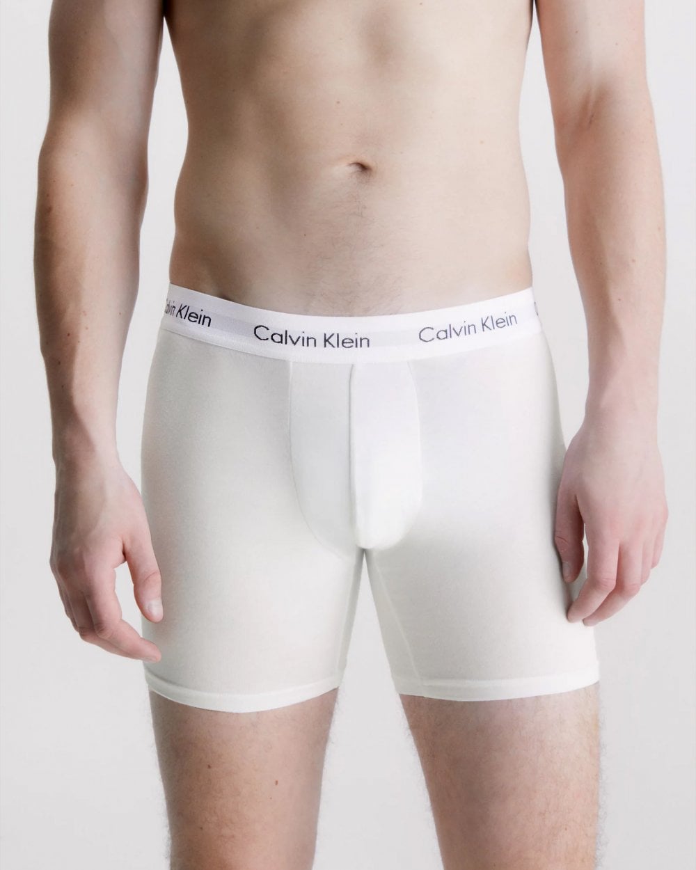 Calvin Klein Cotton Stretch Mens Boxer Brief 3 Pack - Black/White/Grey Heather