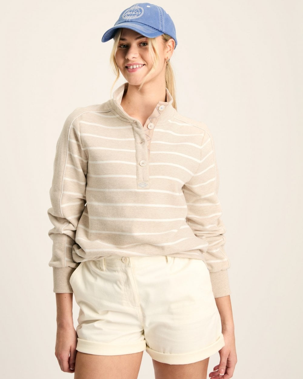 Joules Southwold Womens 1/4 Button Sweatshirt