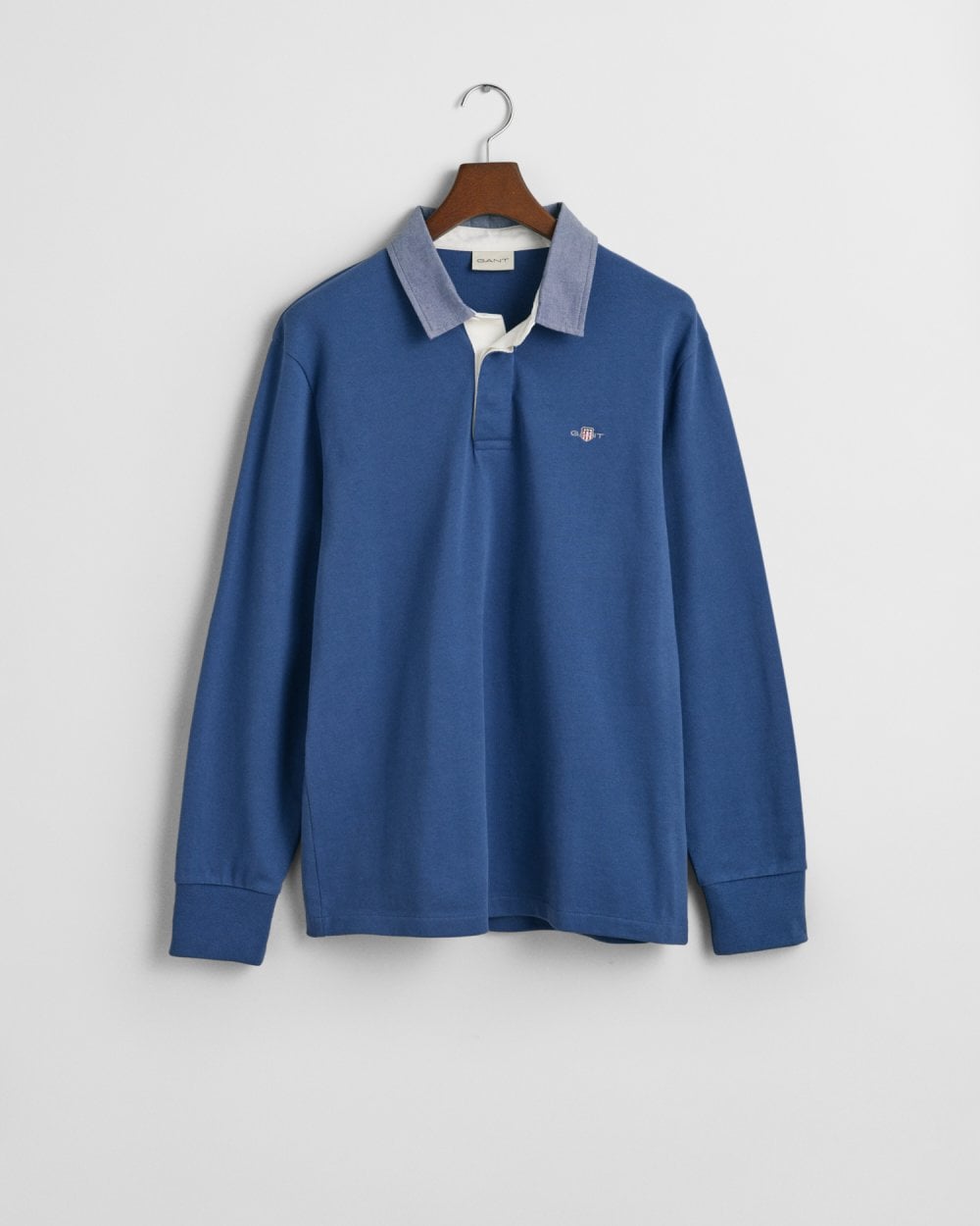 GANT Mens Regular Fit Chambray Heavy Rugger - 442 Vintage Blue