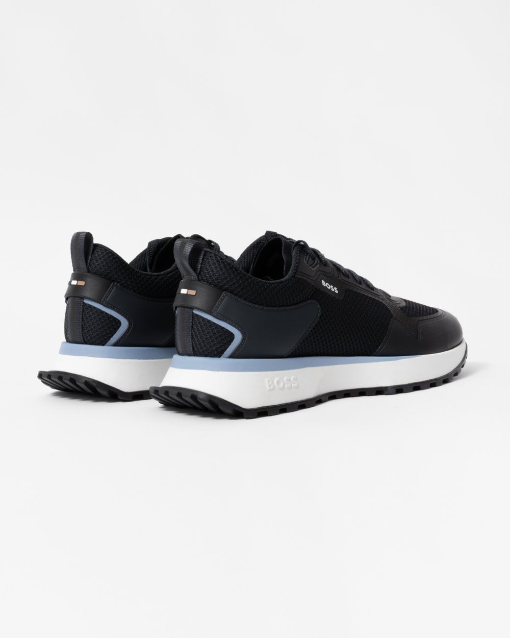BOSS Orange Jonah Mixed-Material Trainers with Mesh Details and Branding - Dark Blue 401