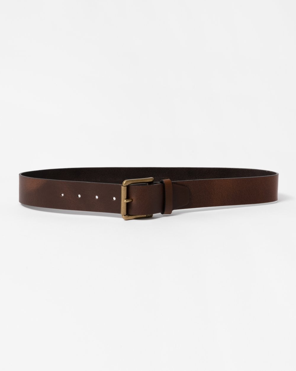 BOSS Orange Joris Mens Italian Leather Belt with Engraved Buckle