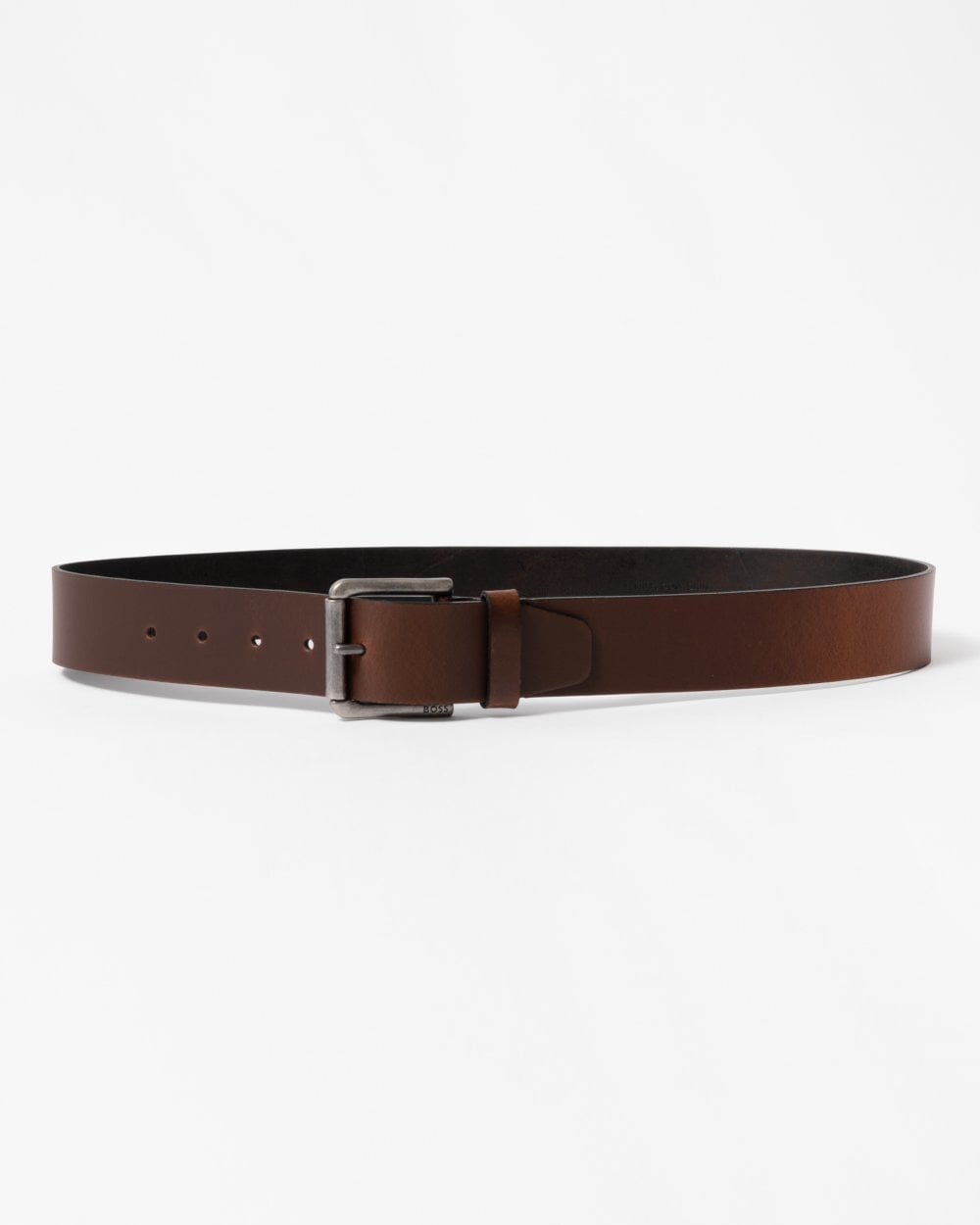 BOSS Orange Joris Mens Italian Leather Belt with Engraved Buckle