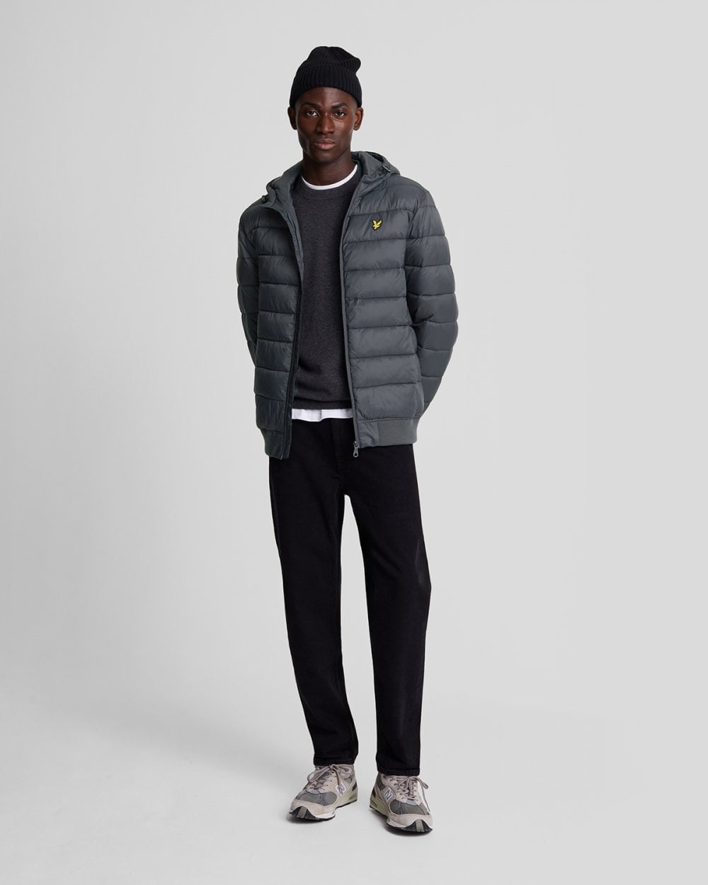 Lyle & Scott Nylon Mens Wadded Jacket - W635 Gunmetal