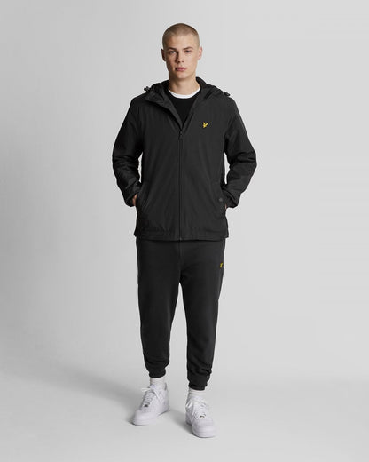 Lyle & Scott Mens Zip Through Hooded Jacket - Z865 Jet Black