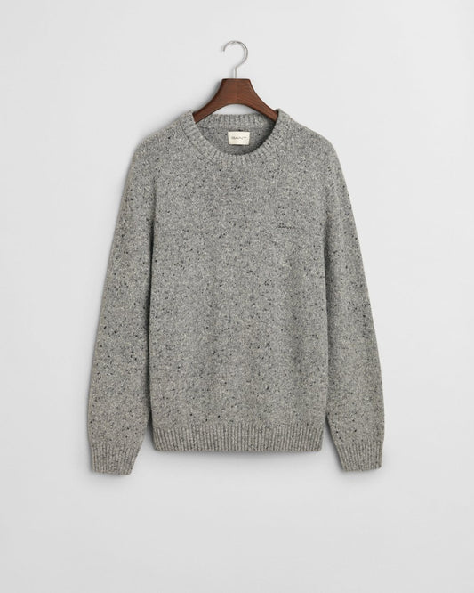 GANT Mens Neps Wool Crew Neck Jumper
