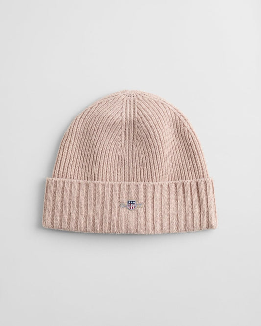 GANT Unisex Shield Wool Beanie - 277 Dry Sand