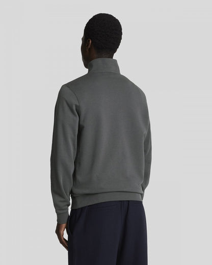Lyle & Scott Tonal Eagle Mens Quarter Zip Sweatshirt - W635 Gunmetal