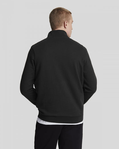 Lyle & Scott Mens Embroidered Quarter Zip Sweatshirt - Z865 Jet Black