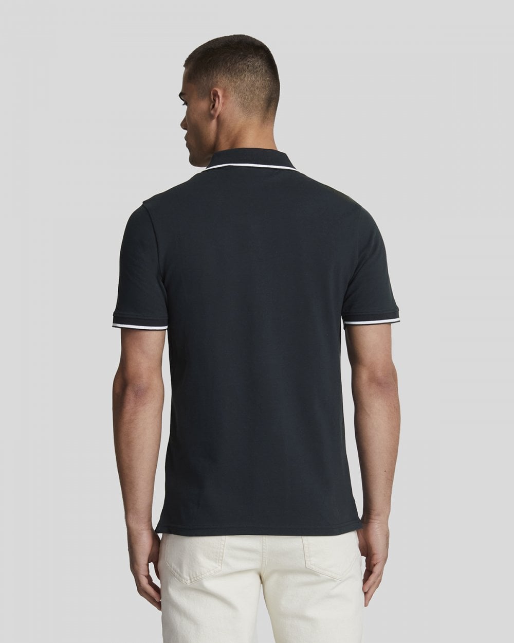 Lyle & Scott Tipped Mens Polo Shirt SP1524VOG - W403 Dark Navy/ White