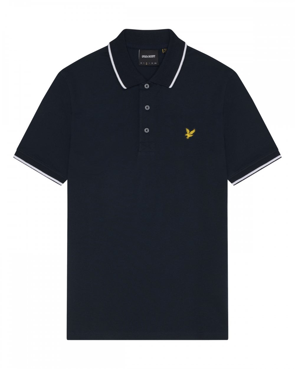 Lyle & Scott Tipped Mens Polo Shirt SP1524VOG - W403 Dark Navy/ White