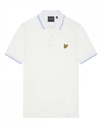 Lyle & Scott Tipped Mens Polo Shirt SP1524VOG - W533 White/ Light Blue